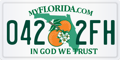 FL license plate 0422FH