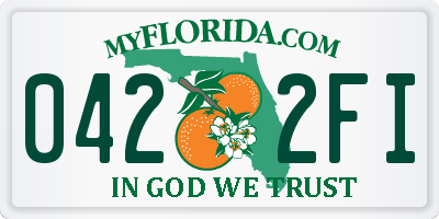 FL license plate 0422FI
