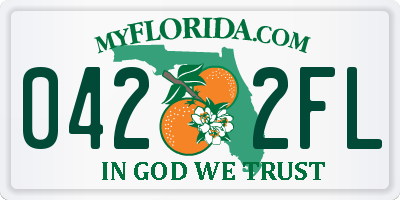 FL license plate 0422FL