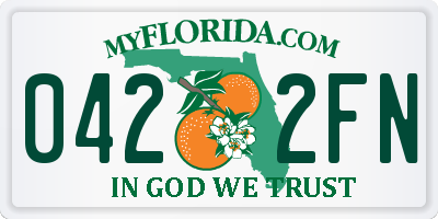 FL license plate 0422FN