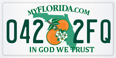 FL license plate 0422FQ