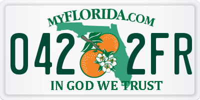 FL license plate 0422FR