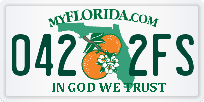 FL license plate 0422FS