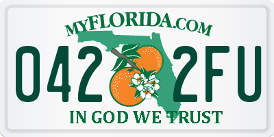 FL license plate 0422FU