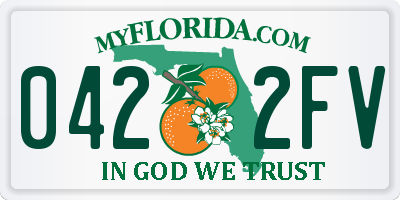 FL license plate 0422FV