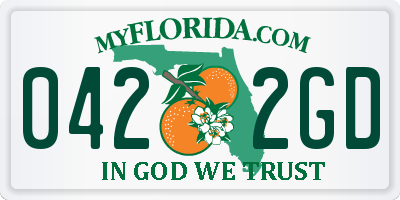 FL license plate 0422GD