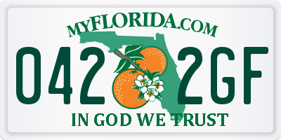 FL license plate 0422GF