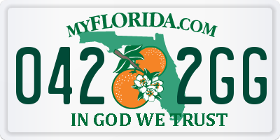 FL license plate 0422GG