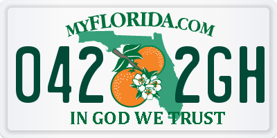 FL license plate 0422GH