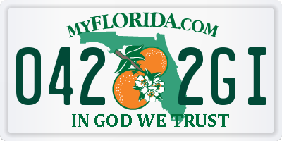 FL license plate 0422GI