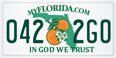 FL license plate 0422GO