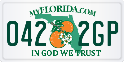 FL license plate 0422GP