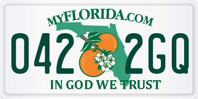 FL license plate 0422GQ