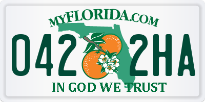 FL license plate 0422HA