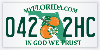 FL license plate 0422HC