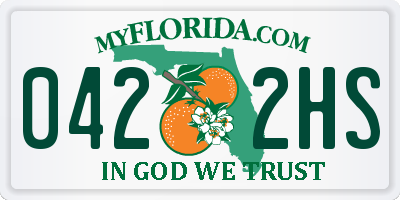 FL license plate 0422HS
