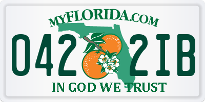 FL license plate 0422IB