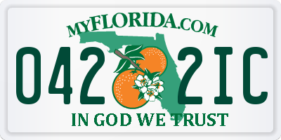 FL license plate 0422IC