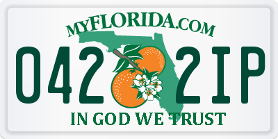 FL license plate 0422IP