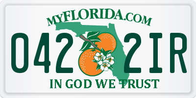 FL license plate 0422IR