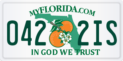 FL license plate 0422IS