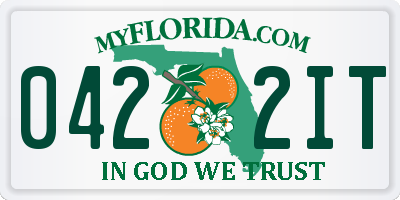 FL license plate 0422IT