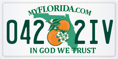 FL license plate 0422IV
