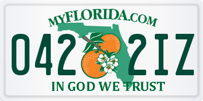FL license plate 0422IZ