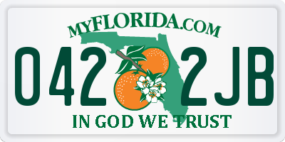 FL license plate 0422JB