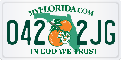 FL license plate 0422JG