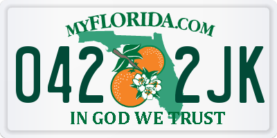 FL license plate 0422JK
