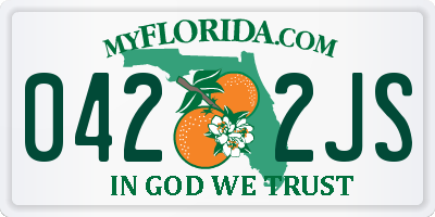FL license plate 0422JS