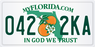 FL license plate 0422KA