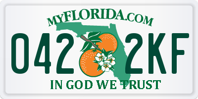 FL license plate 0422KF