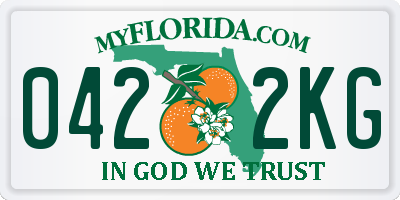 FL license plate 0422KG