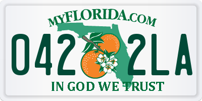 FL license plate 0422LA