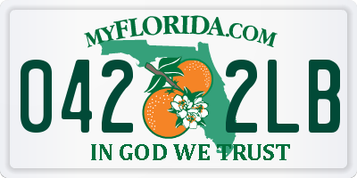 FL license plate 0422LB