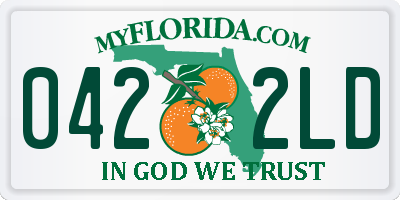 FL license plate 0422LD