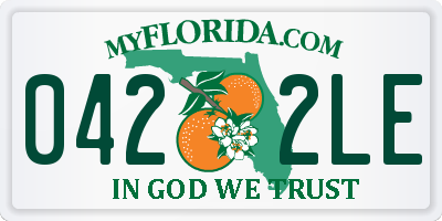 FL license plate 0422LE