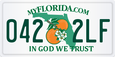 FL license plate 0422LF