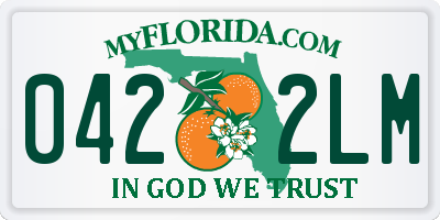 FL license plate 0422LM