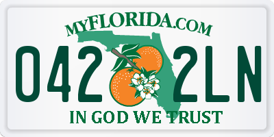 FL license plate 0422LN