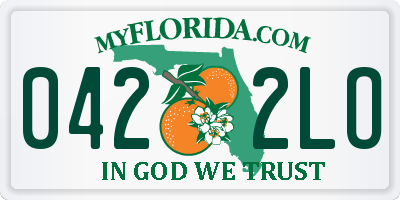FL license plate 0422LO