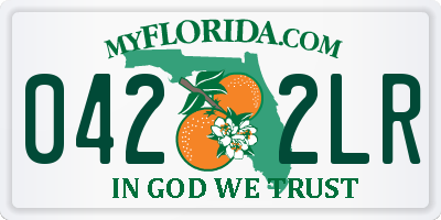 FL license plate 0422LR