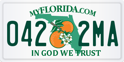 FL license plate 0422MA