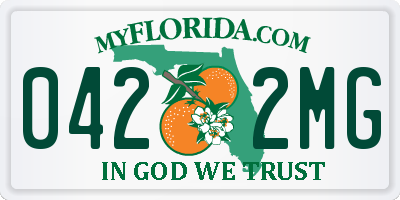 FL license plate 0422MG