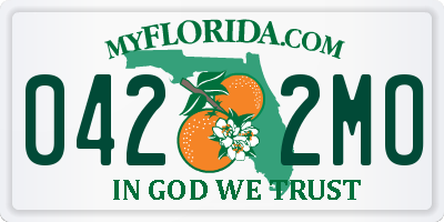 FL license plate 0422MO