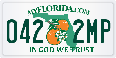 FL license plate 0422MP