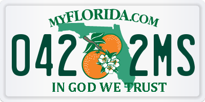 FL license plate 0422MS