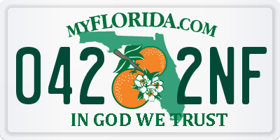 FL license plate 0422NF